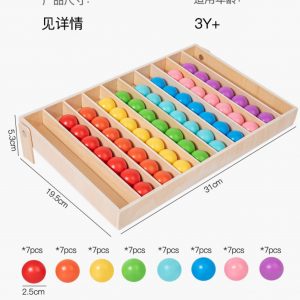 兒童益智彩球歸位遊戲盤-12/08收單