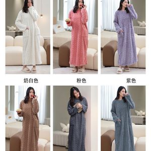 居家保暖緹花睡裙-2/09收單